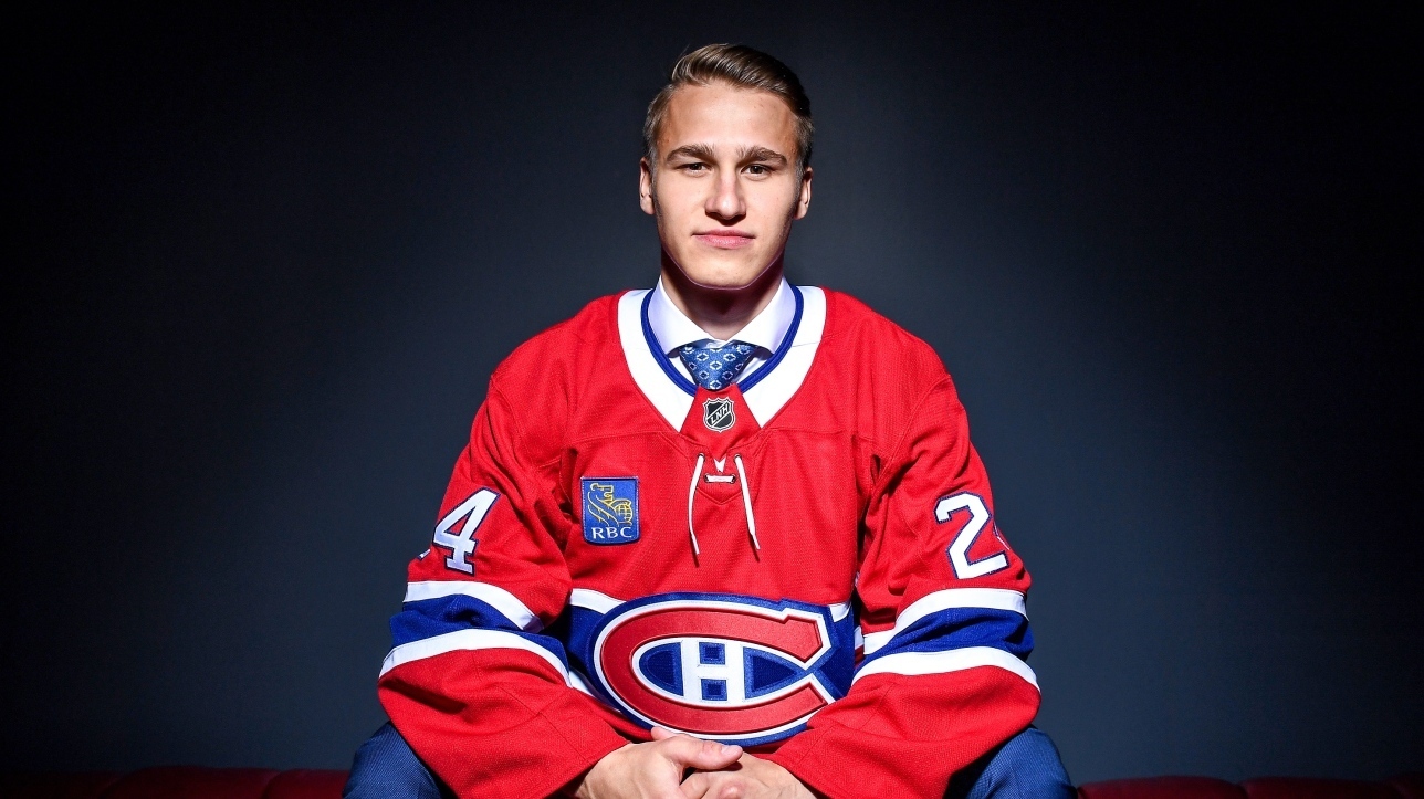 Ivan Demidov wearing Montreal Canadiens Jersey